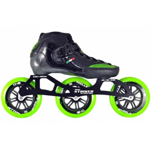 Luigino Strut Inline Speed Skate Green Trim 3 Wheel