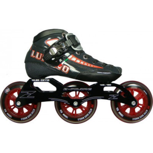 Luigino Attitude Inline Speed Skate Black/Orange 3 Wheel (Close Out Sale)
