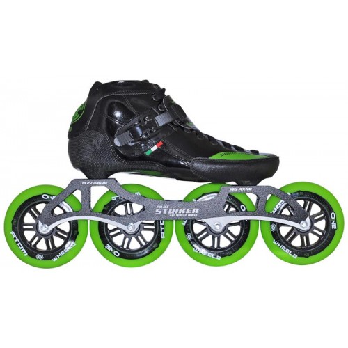 Luigino Strut Inline Speed Skate Green Trim 4 Wheel