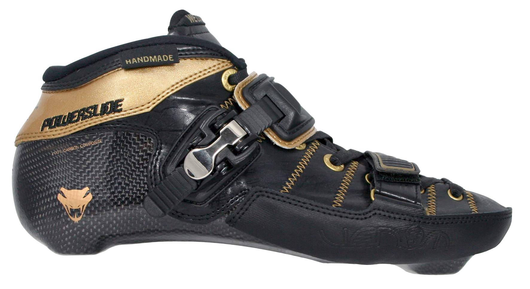 Powerslide Venom Inline Speed Boot Black/Gold Closeout