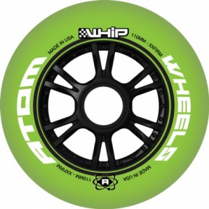 Atom Whip Green/Black XFirm Inline Speed Wheels 100mm, 110mm - Closeout