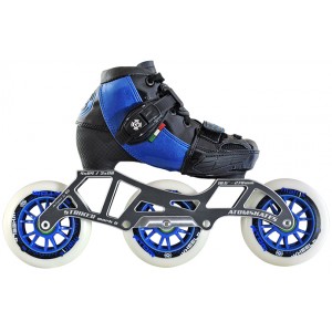 Luigino Kids Mini Challenge 3 Wheel Blue/Black Adjustable Inline Speed Skate