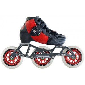 Luigino Kids Mini Challenge 3 Wheel Red/Black Adjustable Inline Speed Skate