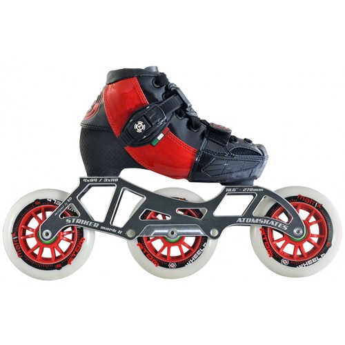 Luigino Kids Mini Challenge 3 Wheel Red/Black Adjustable Inline Speed Skate