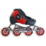 Luigino Kids Mini Challenge 4 Wheel Red/Black Adjustable Inline Speed Skate