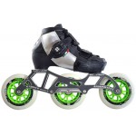 Luigino Kids Mini Challenge 3 Wheel Silver/Black Adjustable Inline Speed Skate