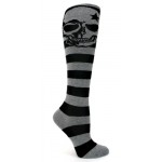 Grey Skulls Derby Socks