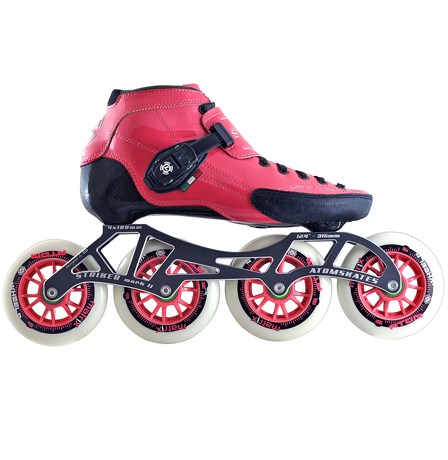 Luigino Strut Outdoor Inline Speed Skate Pink/Black 4 Wheel